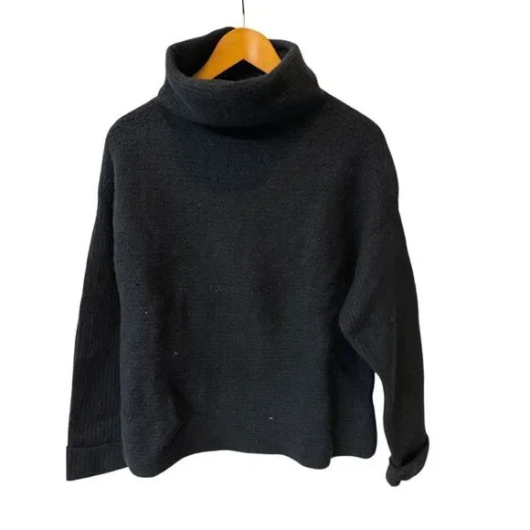 Daily Ritual Black Turtleneck Sweater Cozy Oversized Knit Pullover XL‎ - Picture 3 of 8